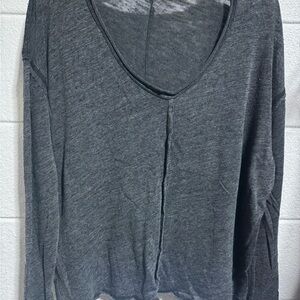 Project Social T Charcoal Long Sleeve Top